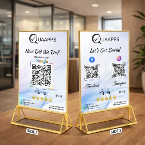 Google Review Scanner and 2 Social Media Scanner 6 x 4 inch