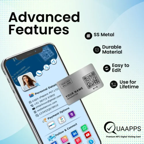 Silver Metal NFC Business Card - Image 2