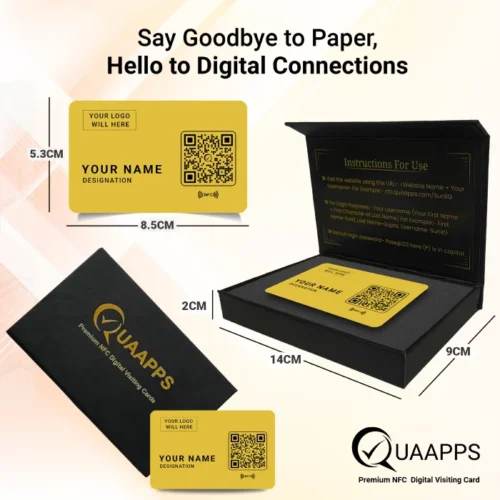 Golden Metal NFC Business Card - Image 2