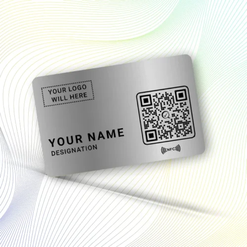 Silver Metal NFC Business Card