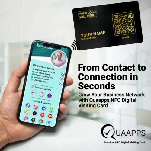 Black Metal NFC Business Card - Image 5