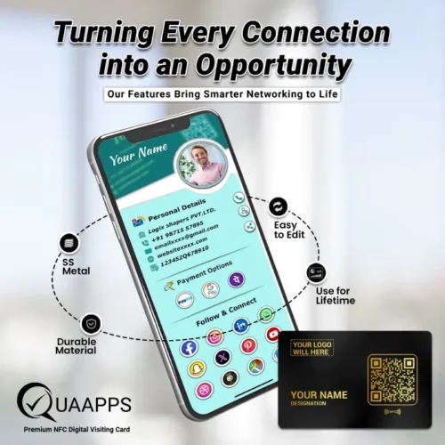 Black Metal NFC Business Card - Image 7