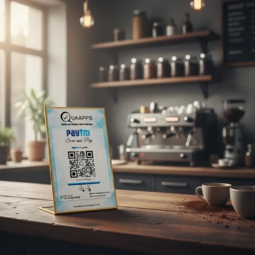 L-Shaped UPI QR Code Scanner Stand | 7x5 Inch