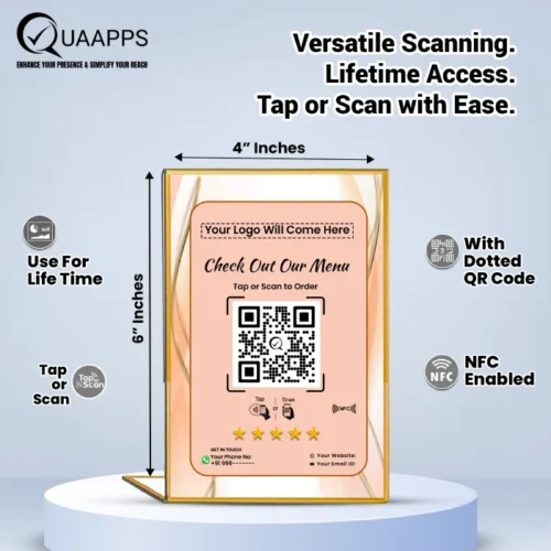 L-Shaped NFC Google Reviews Stand | 6 x 4 Inch - Image 2