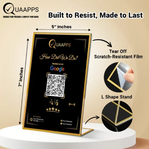 L-Shaped NFC Stand for Google Reviews | 7x5 inch - Image 5