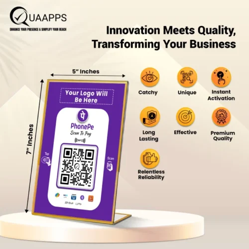 L-Shaped UPI QR Code Scanner Stand | 7x5 Inch - Image 4