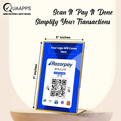 L-Shaped UPI QR Code Scanner Stand | 7x5 Inch - Image 2
