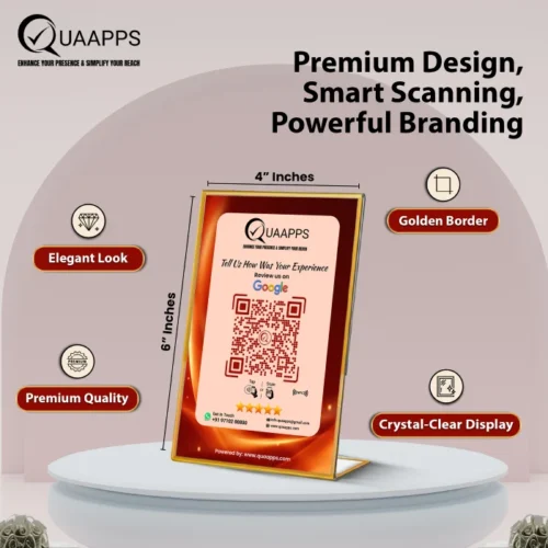 L-Shaped NFC Google Reviews Stand | 6 x 4 Inch - Image 4