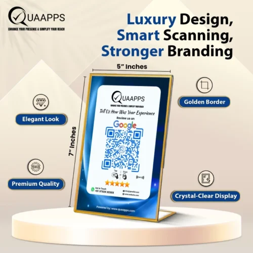 L-Shaped NFC Stand for Google Reviews | 7x5 inch - Image 4