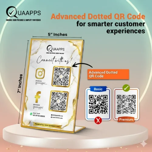 Customizable L-Shaped 2 Social Media Scanner Stand | 7 X 5 Inch - Image 2